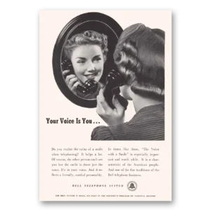 1941 Bell Telephone Print Ad | Your Voice