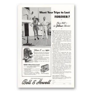 1941 Filmo Camera Print Ad | Trips