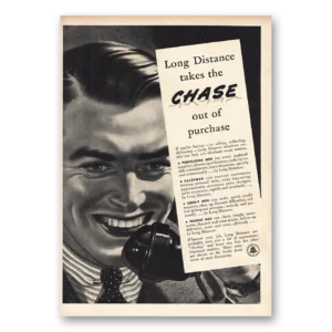 1941 Bell Telephone Print Ad | Takes The Chase