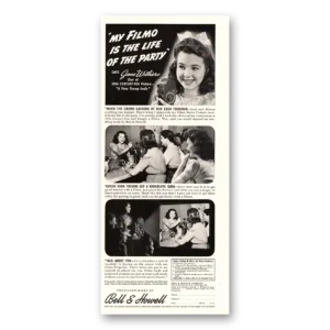 1941 Filmo Camera Print Ad | June Withers