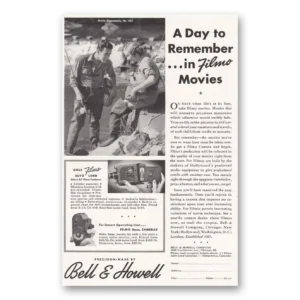 1941 Filmo Camera Print Ad | Day Remember