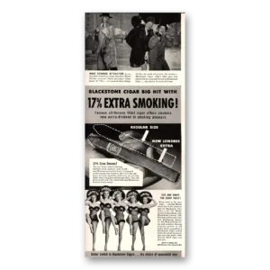 1941 Blackstone Cigars Print Ad | Big Hit