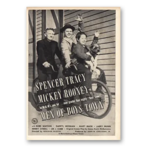 1941 Metro Goldwyn Mayer Print Ad | Men Of Boys Town Promo