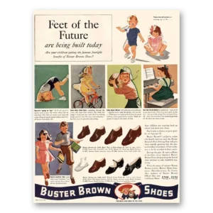 1941 Buster Brown Print Ad | Feet Future
