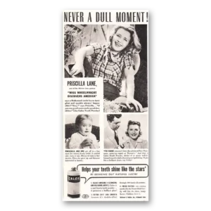 1941 Calox Tooth Powder Print Ad | Priscilla Lane