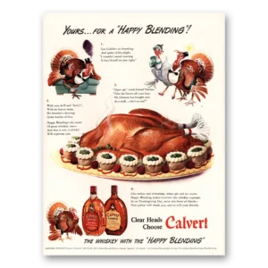 1941 Calvert Whiskey Print Ad | Gus Gobbler