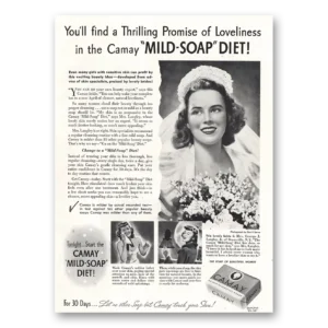 1941 Camay Soap Print Ad | Mild Soap