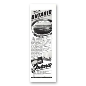 1941 Ontario Canada Print Ad | Canada's Lovliest Province