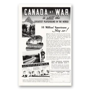 1941 Canada Print Ad | Canada War