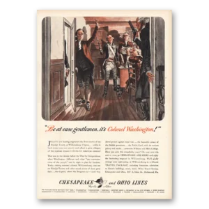 1941 Chesapeake and Ohio Lines Print Ad | Colonel Washington