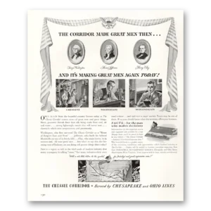 1941 Chesapeake and Ohio Lines Print Ad | Corridor