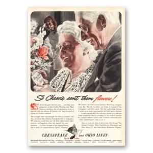 1941 Chesapeake and Ohio Lines Print Ad | Chessie Sent Flowers