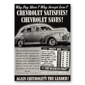 1941 Chevrolet Print Ad | Quality Quiz