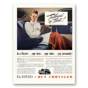 1941 Chrysler Print Ad | Tailored Taste