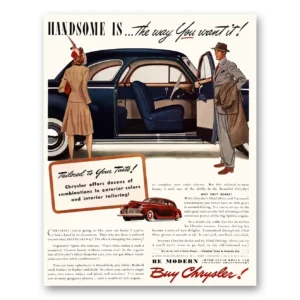 1941 Chrysler Print Ad | Handsome