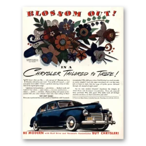 1941 Chrysler Print Ad | Blossom Out