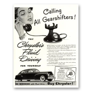1941 Chrysler Print Ad | Gearshifters