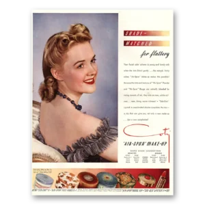 1941 Coty Cosmetics Print Ad | Shade Matched