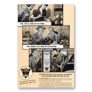 1941 Ethyl Gasoline Print Ad | Test Coin