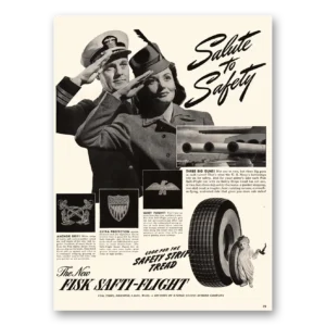 1941 Fisk Tires Print Ad | Safti Flight