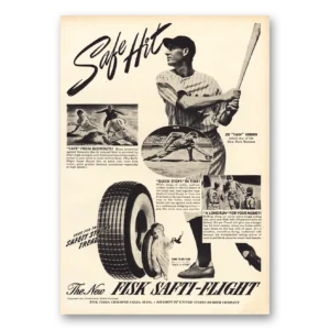 1941 Fisk Tires Print Ad | Joe Flash Gordon