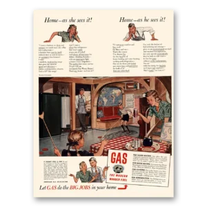 1941 American Gas Print Ad | As She Sees It