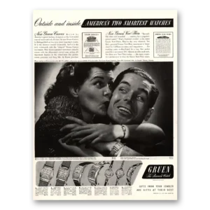 1941 Gruen Watch Print Ad | Outside Inside