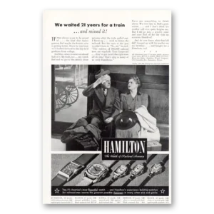 1941 Hamilton Watch Print Ad | We Waited