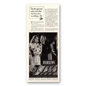 1941 Hamilton Watch Print Ad | Groom