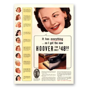1941 Hoover Vacuum Print Ad | Has Everything