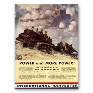 1941 International Harvester Industrial Print Ad | More Power