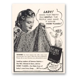 1941 Ivory Flakes Print Ad | Pretty Silk