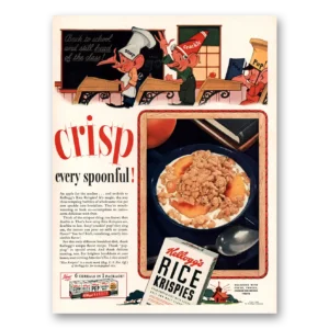 1941 Rice Krispies Cereal Print Ad | Snap Crackle Pop