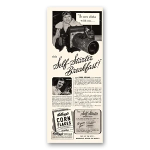 1941 Kelloggs Corn Flakes Print Ad | Fred Sonne