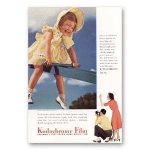 1941 Kodachrome Film Print Ad | Wind Blown