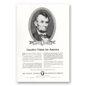 1941 Lincoln National Life Insurance Print Ad | Vision