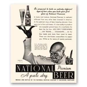1941 National Beer Print Ad | Premium Beer