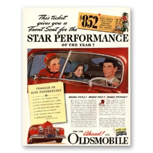 1941 Oldsmobile Special Six Business Coupe Print Ad | Star Performance