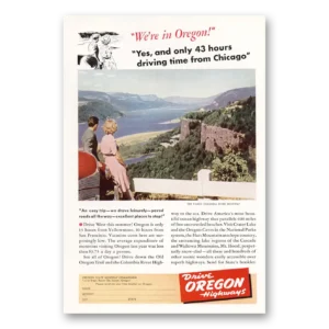 1941 Oregon Print Ad | Driving Time