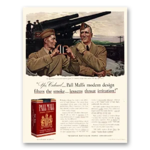 1941 Pall Mall Cigarettes Print Ad | Coast Defense