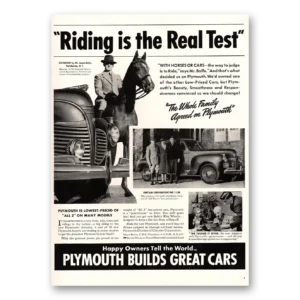 1941 Plymouth Print Ad | James Balfe