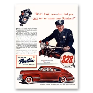 1941 Pontiac Torpedo Six Print Ad | Police