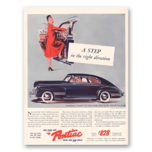 1941 Pontiac Torpedo Six Print Ad | Step Right
