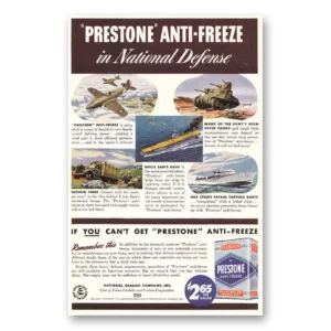 1941 Eveready Prestone Print Ad | National Defense