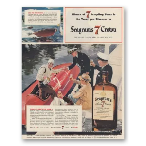 1941 Seagrams 7 Crown Whiskey Print Ad | Climax 7