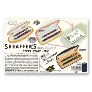 1941 Sheaffer Pen Print Ad | Lifetime