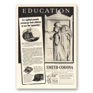 1941 Smith Corona Typewriters Print Ad | Education