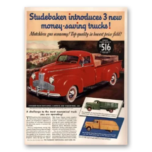 1941 Studebaker Coupe Express Print Ad | Money Saving
