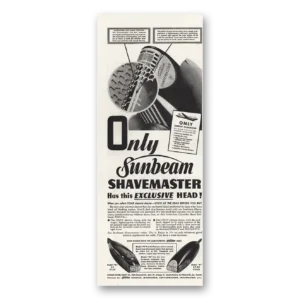 1941 Sunbeam Shavemaster Print Ad | Exclusive Head