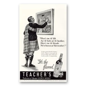 1941 Teachers Whisky Print Ad | Tae Th Kilt